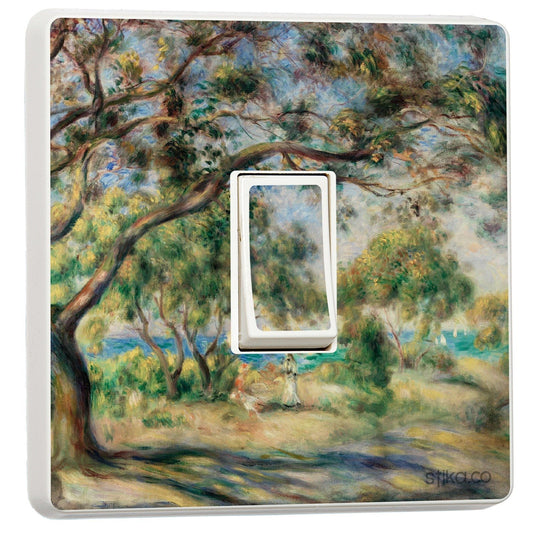 Bois de la Chaise Art light switch sticker for a compatible UK single switch