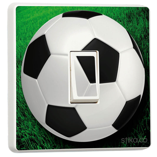 Football light switch sticker for a compatible UK single switch