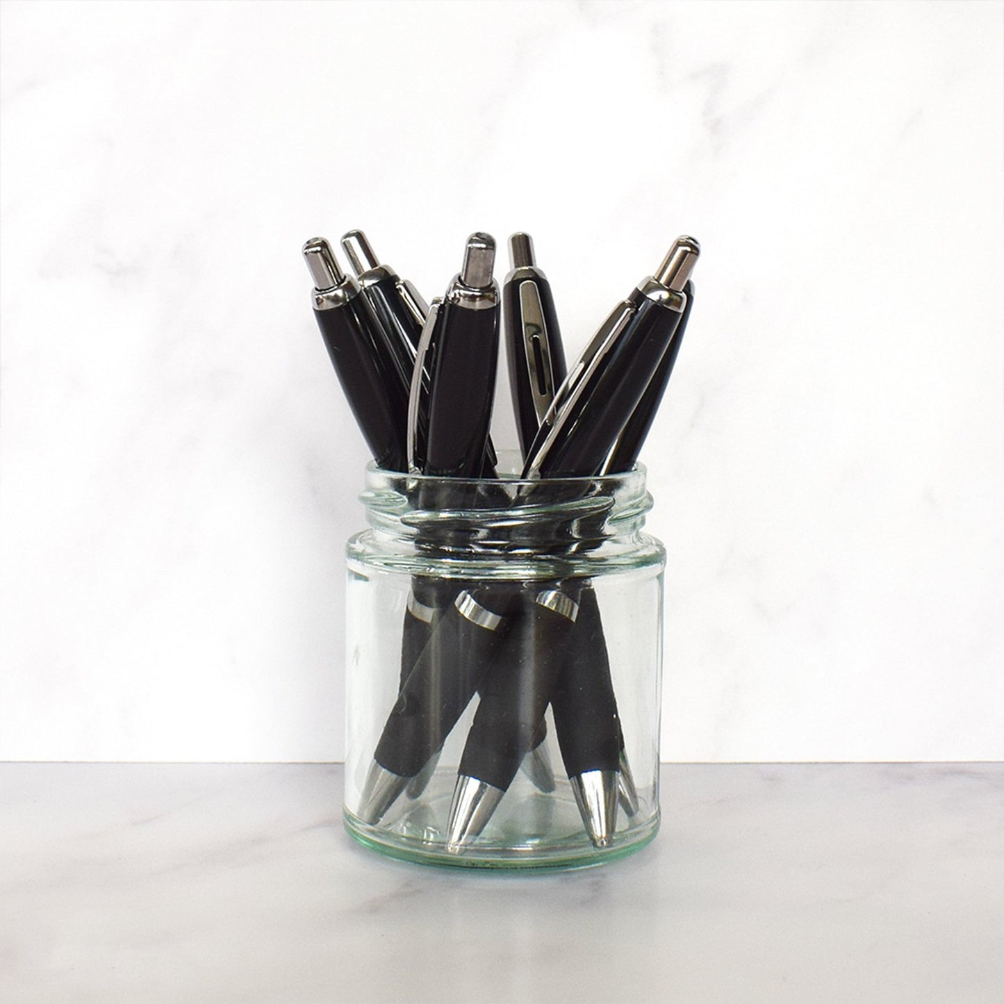 Personalised Black Gloss Pen personalised promotional pen product image