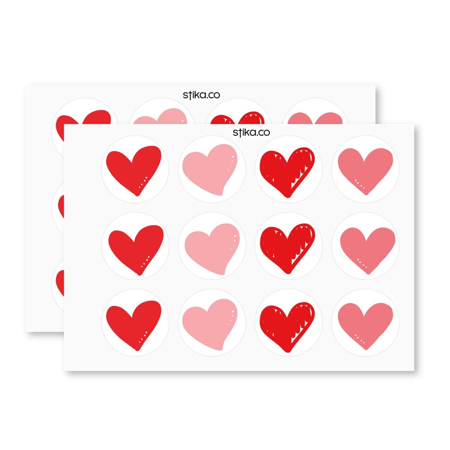 Hearts paper stickers supplied on A5 sheets of 12 - view 6