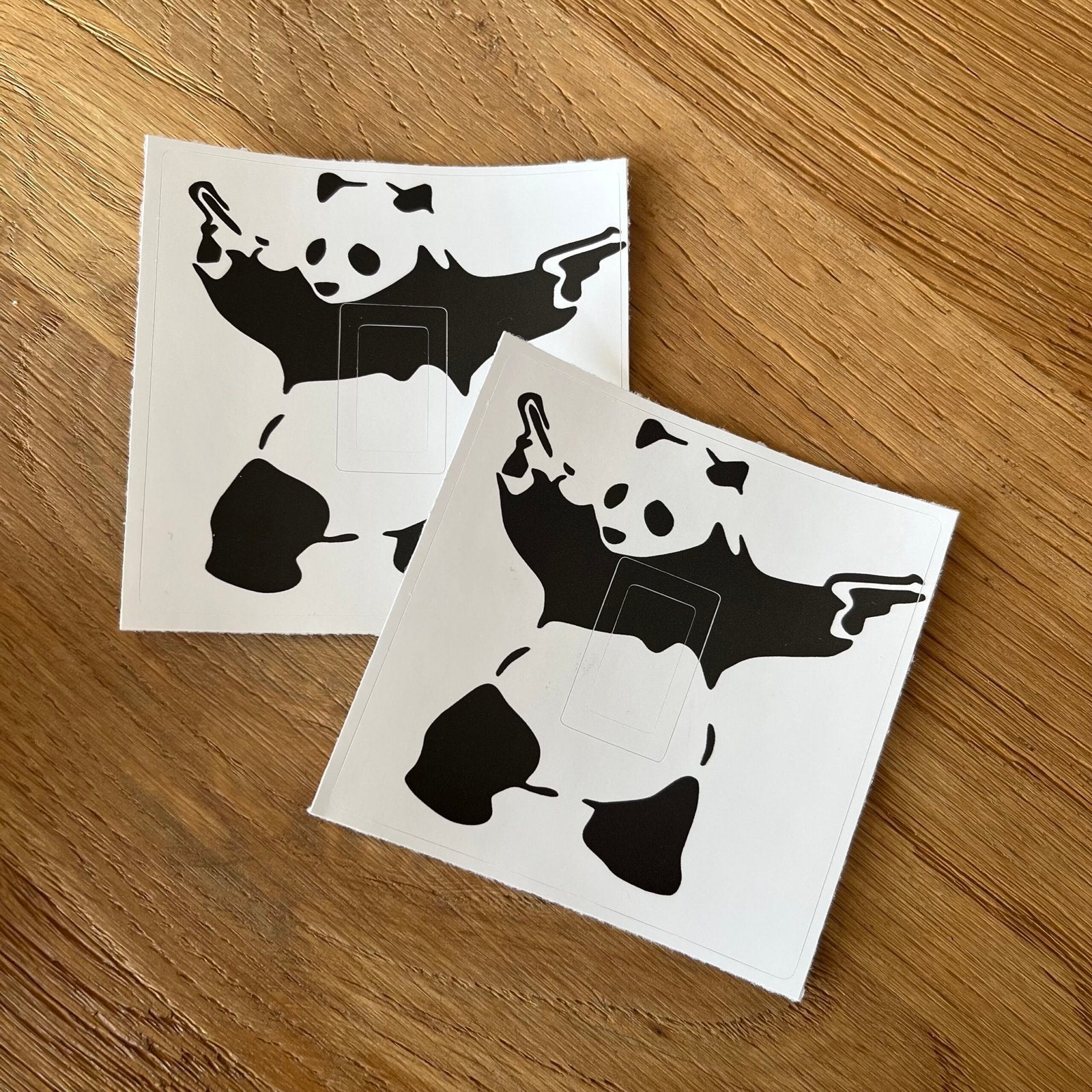 Banksy Panda vinyl switch surround decal for home decor