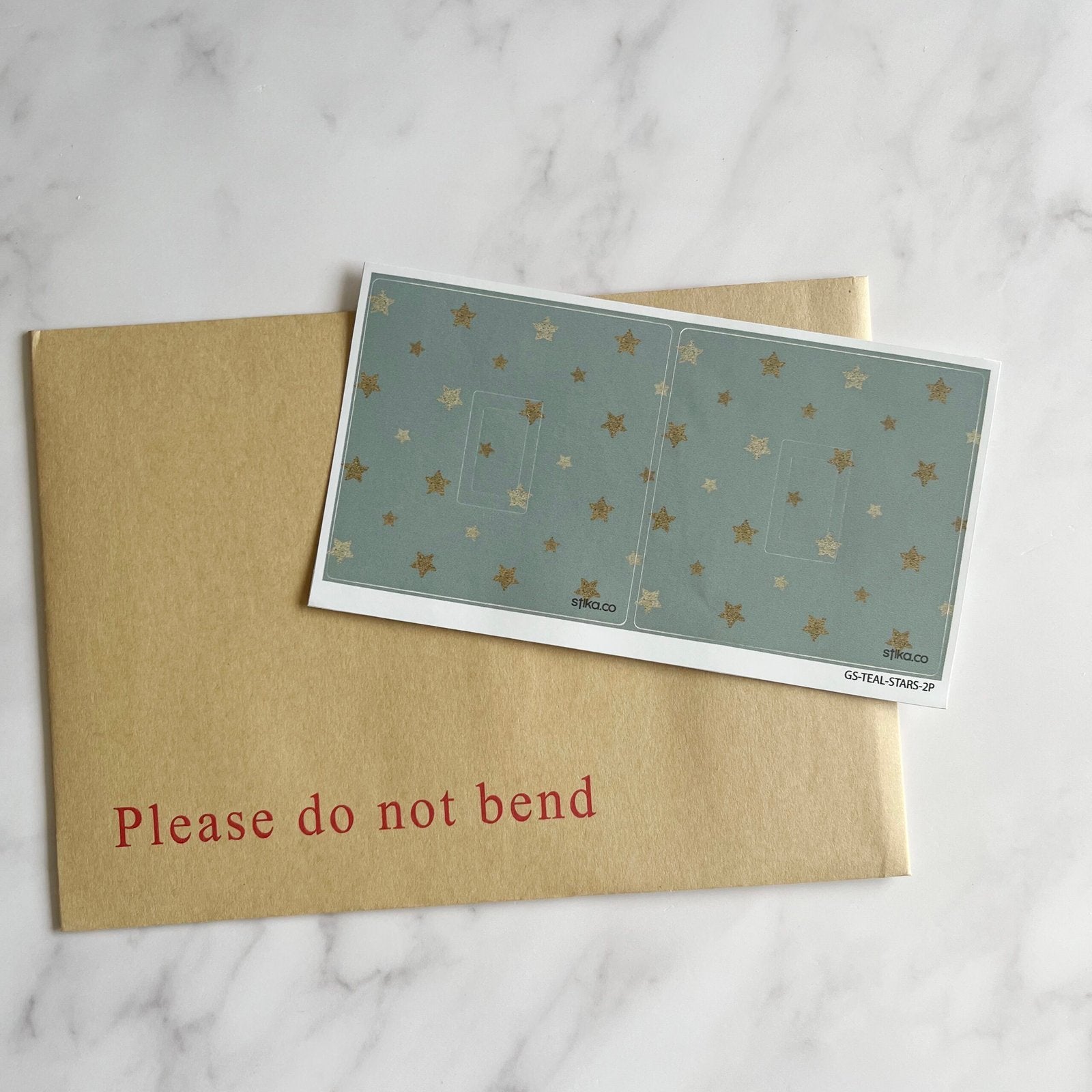Teal Gold Star decorative light switch cover sticker design