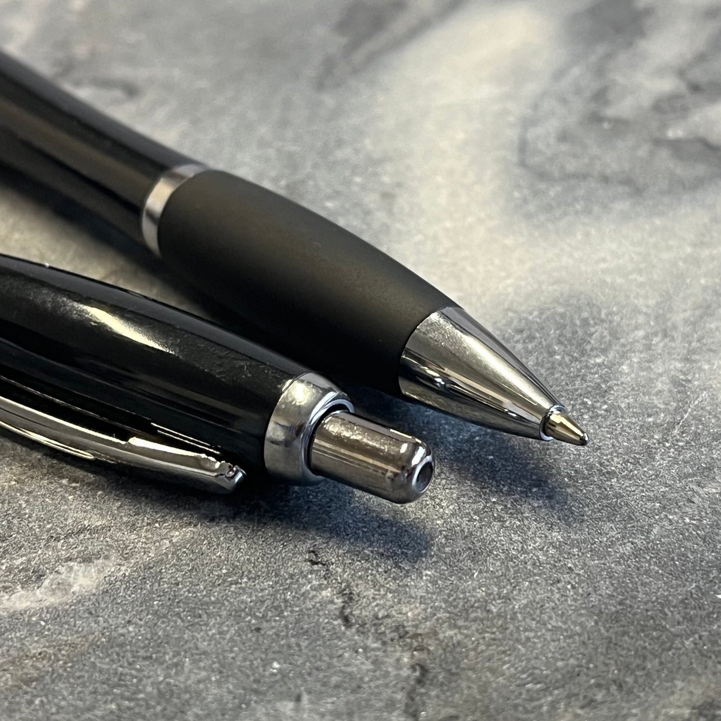 Personalised Black Gloss Pen custom printed with a business logo