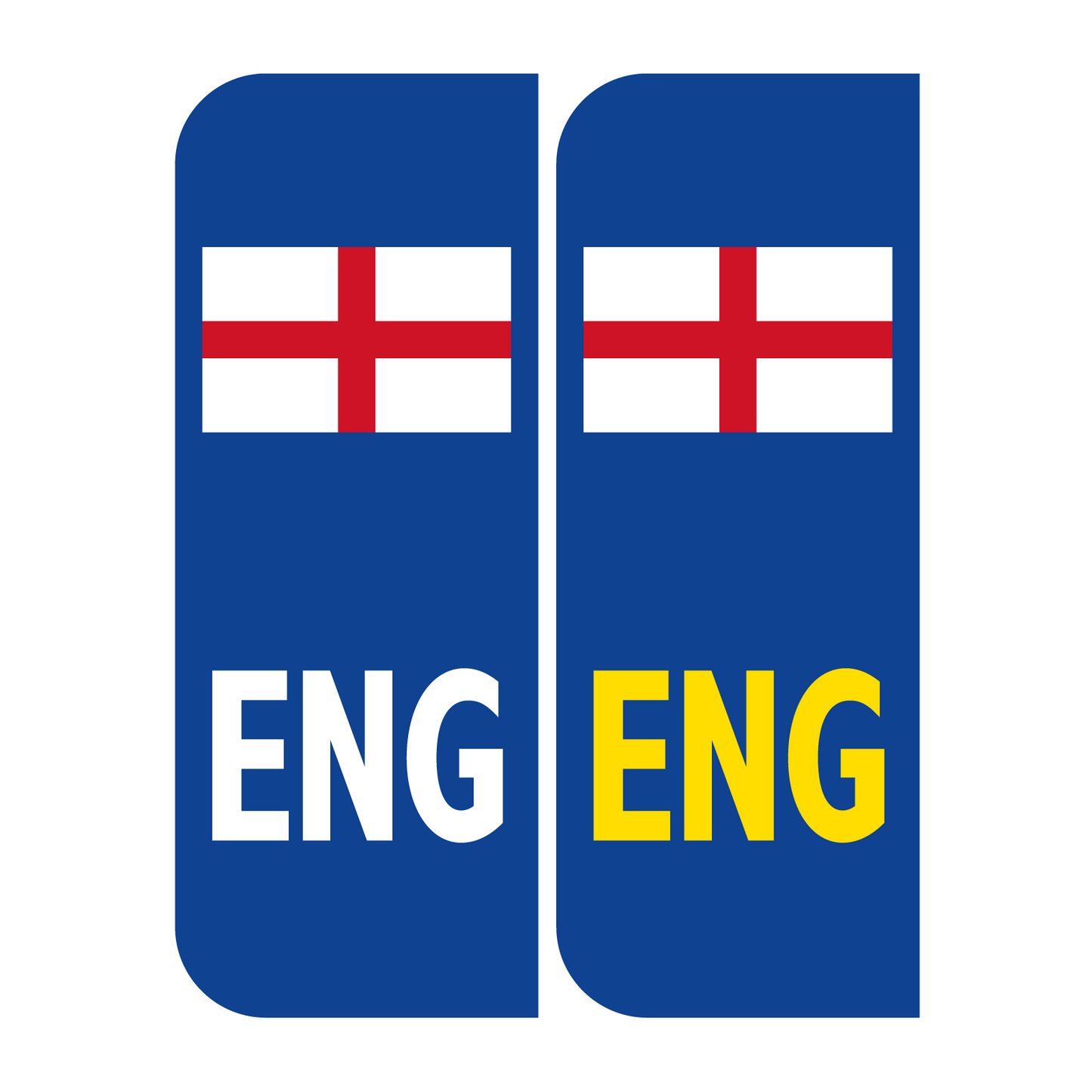 ENG England flag self-adhesive number plate sticker