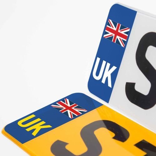 UK number plate stickers with United Kingdom Union Jack flag - product view 2