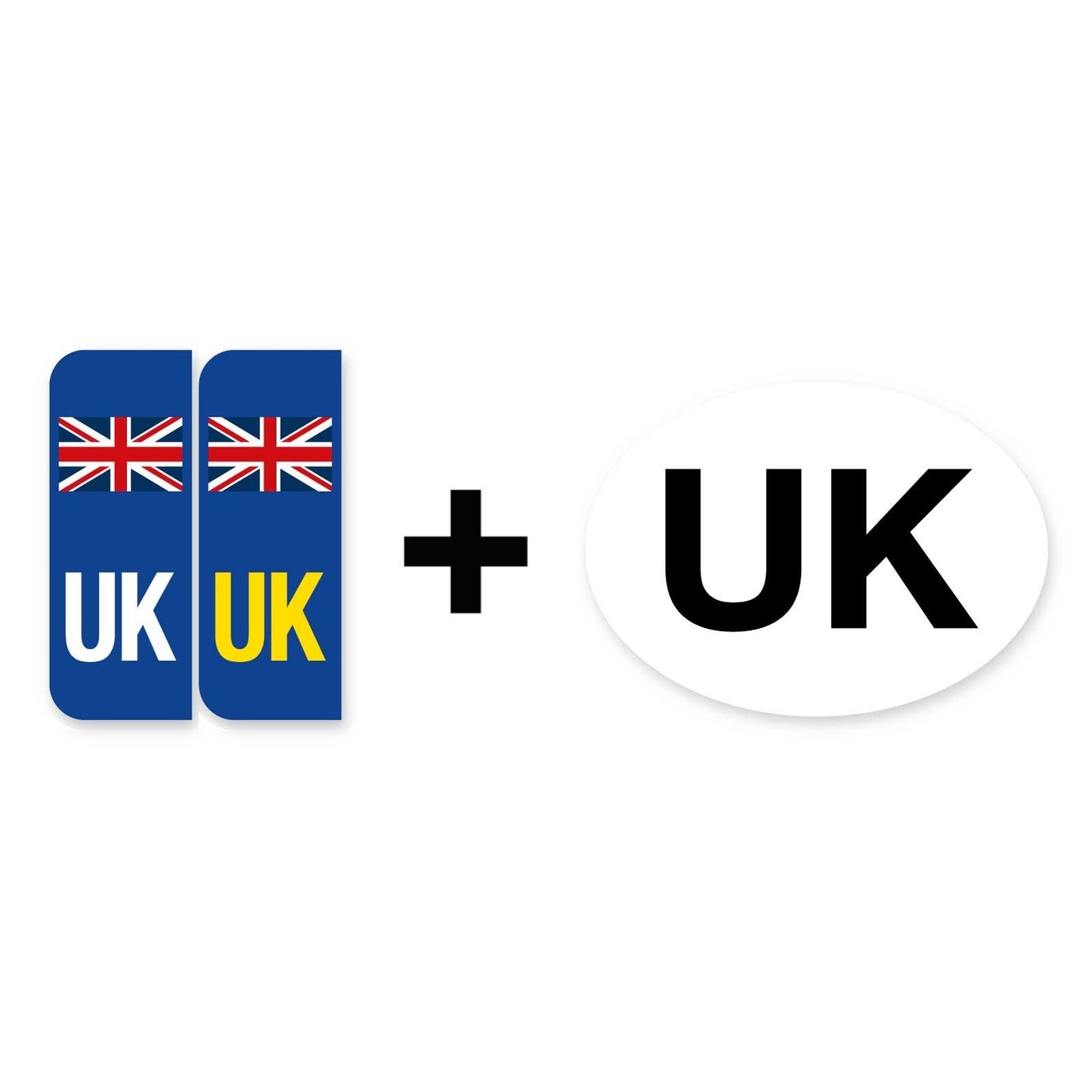 UK number plate stickers with United Kingdom Union Jack flag - product view 4