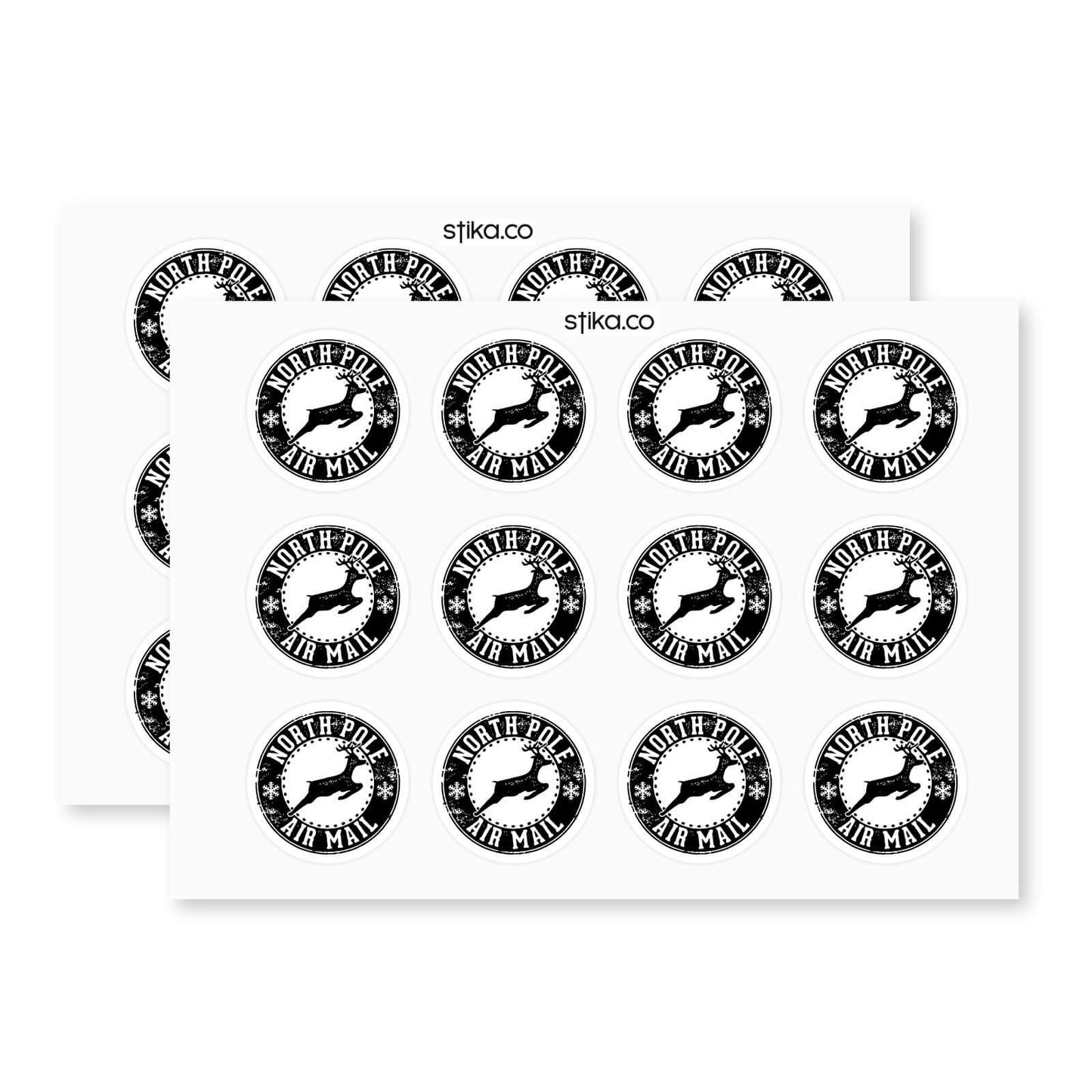 Reindeer Stamp paper stickers supplied on A5 sheets of 12 - view 14