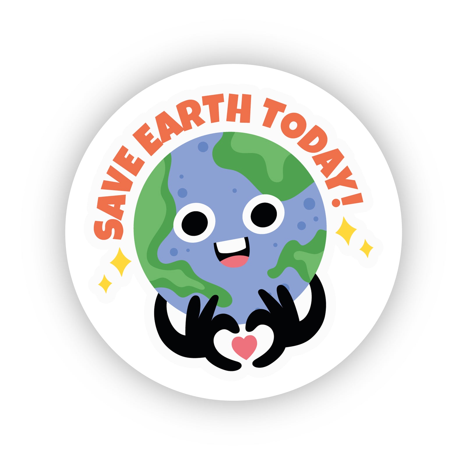 Save the Earth Today 40mm round self-adhesive paper labels