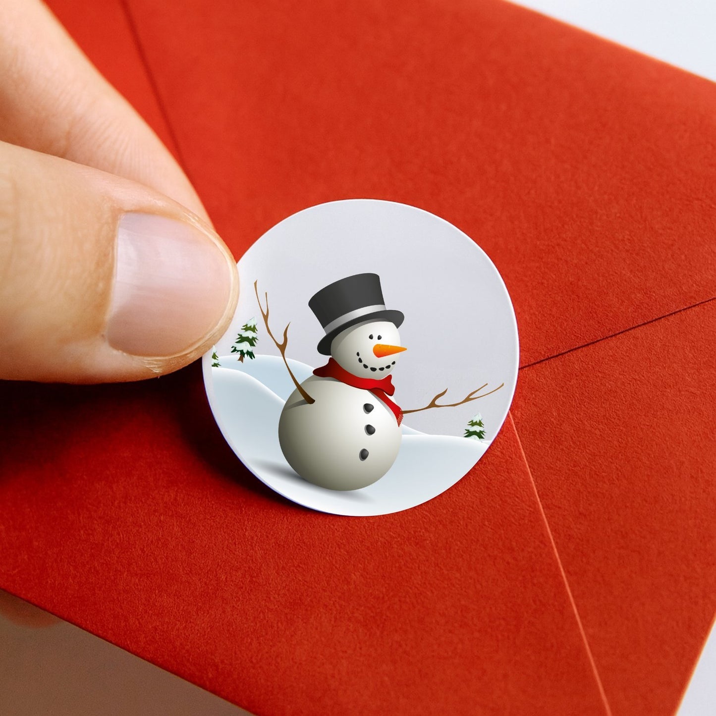 Snowman paper stickers supplied on A5 sheets of 12 - view 2