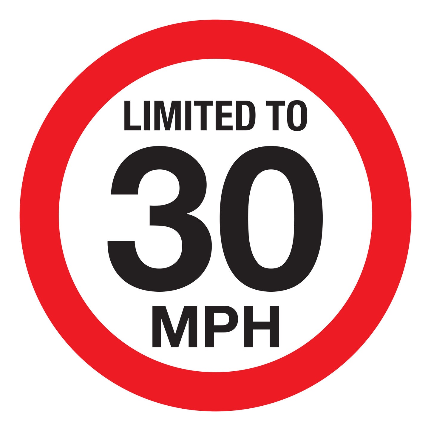 Set of 2 vehicle speed limit self-adhesive vinyl stickers - product view 2