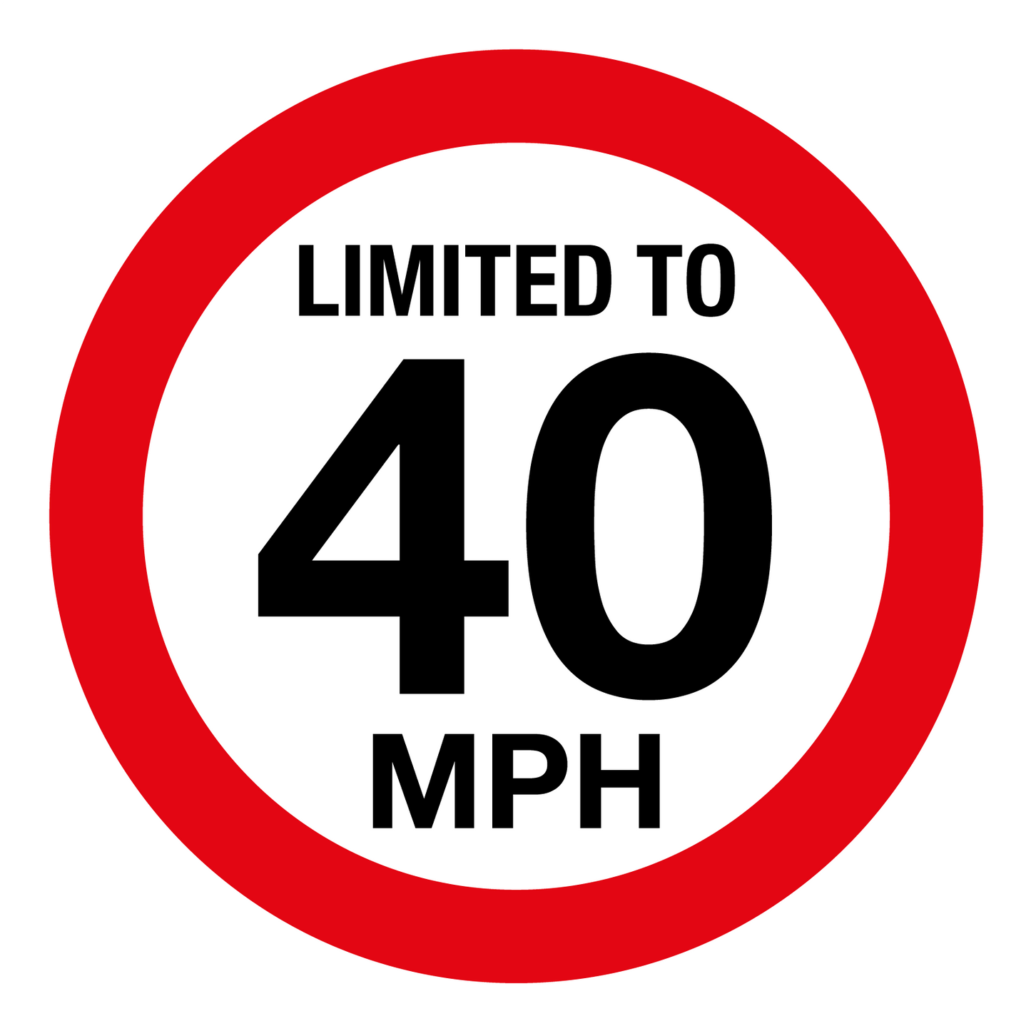 Set of 2 vehicle speed limit self-adhesive vinyl stickers - product view 3