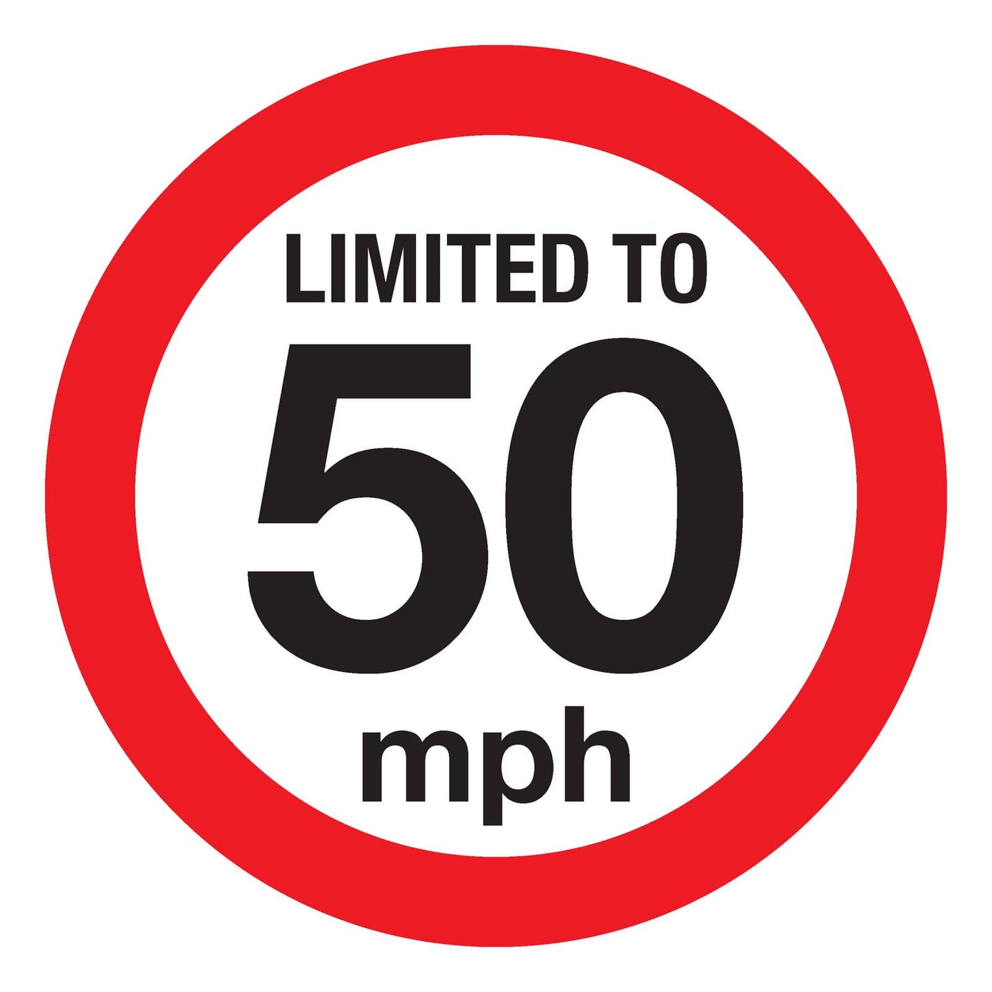 Set of 2 vehicle speed limit self-adhesive vinyl stickers - product view 4