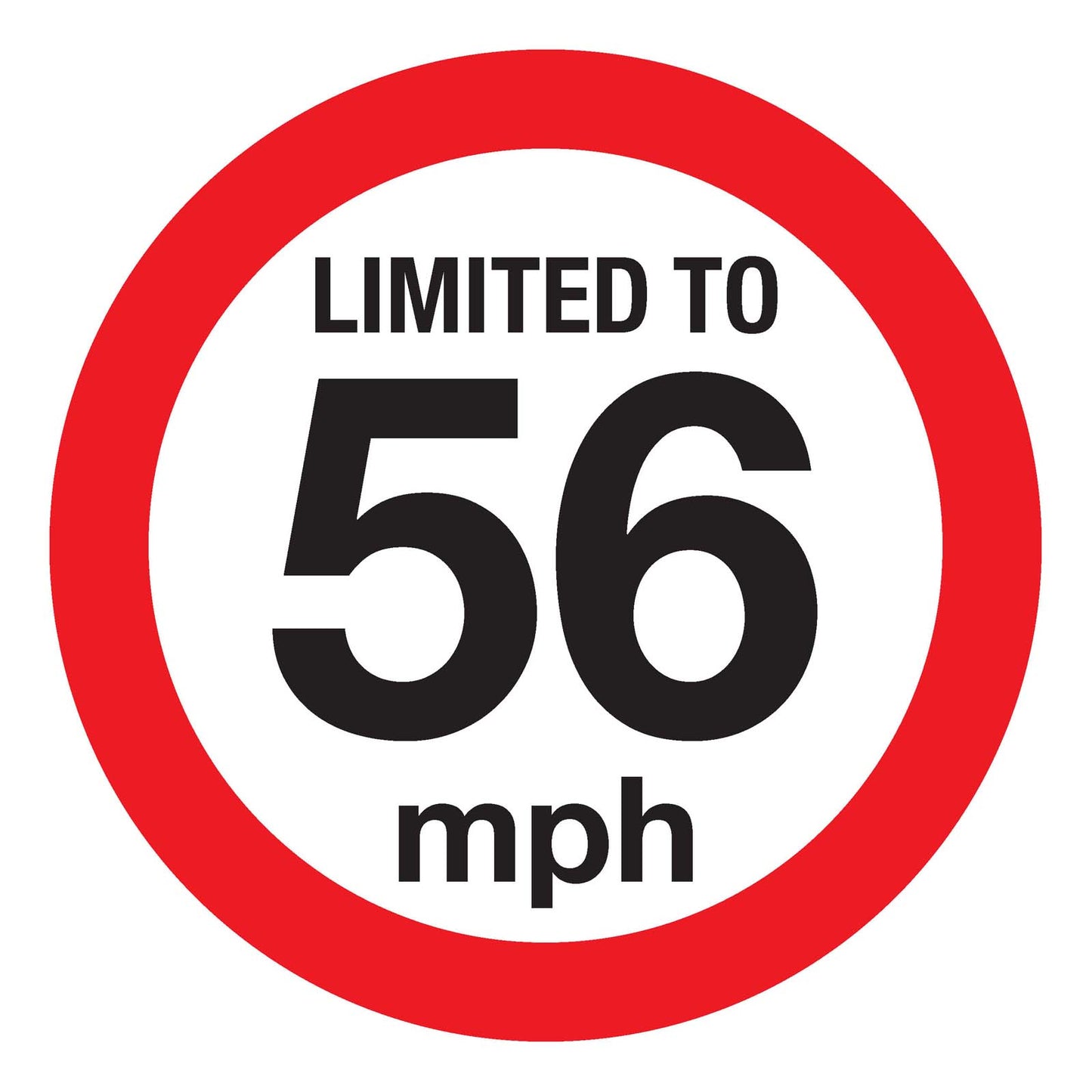 Set of 2 vehicle speed limit self-adhesive vinyl stickers - product view 5