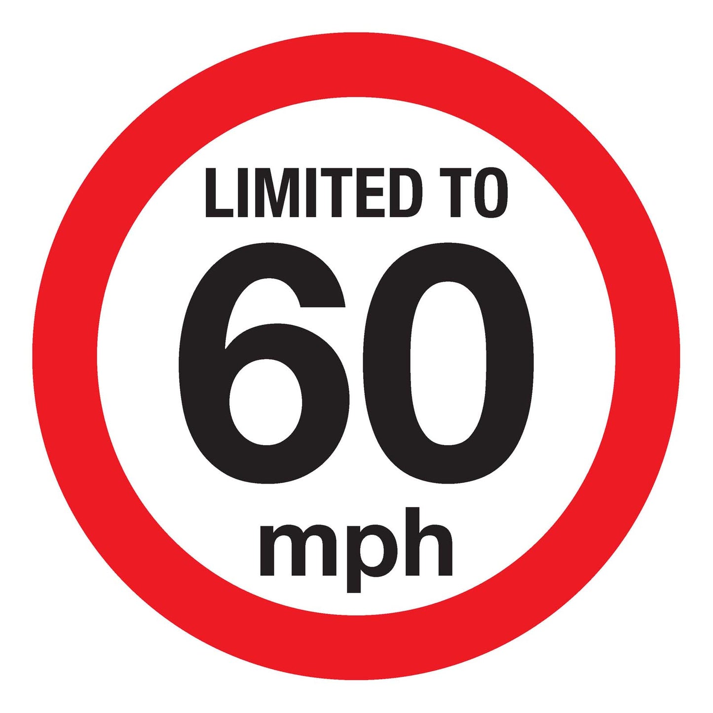 Set of 2 vehicle speed limit self-adhesive vinyl stickers - product view 6