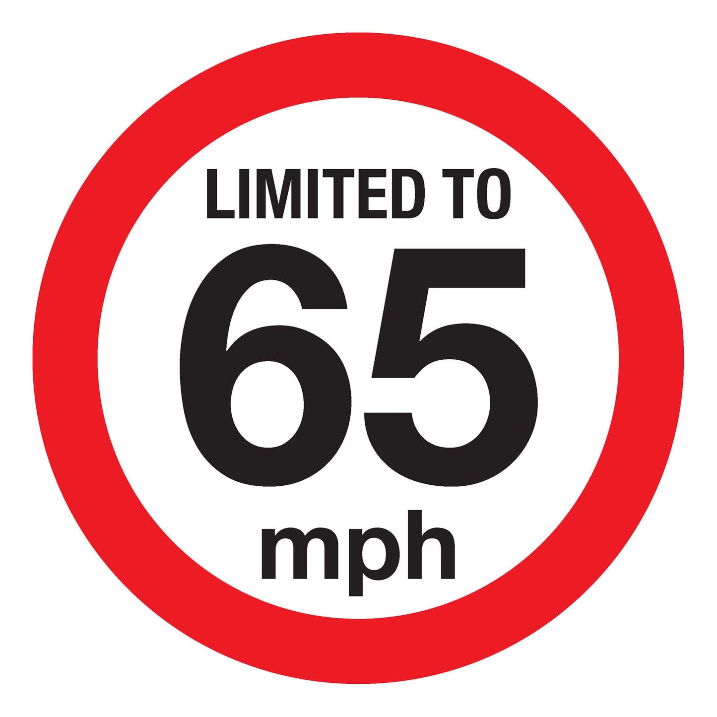 Set of 2 vehicle speed limit self-adhesive vinyl stickers - product view 7