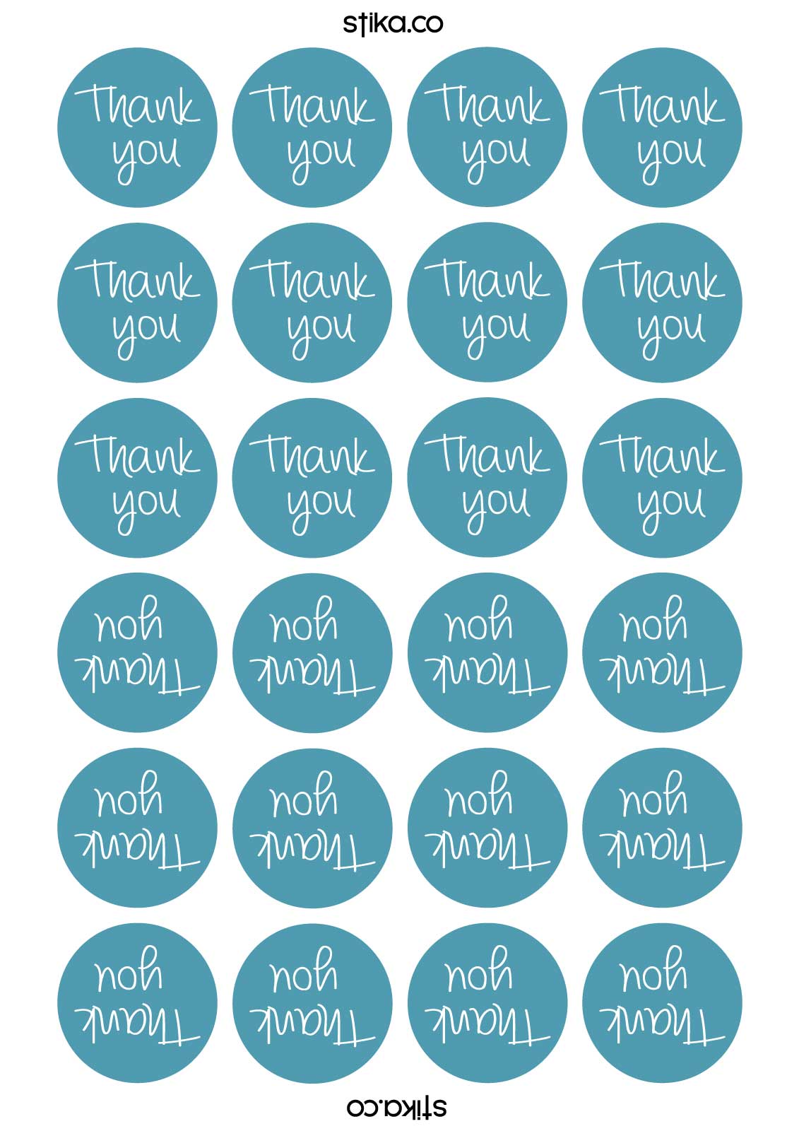 Thank You Decorative Birthday paper stickers supplied on A5 sheets of 12 - view 4
