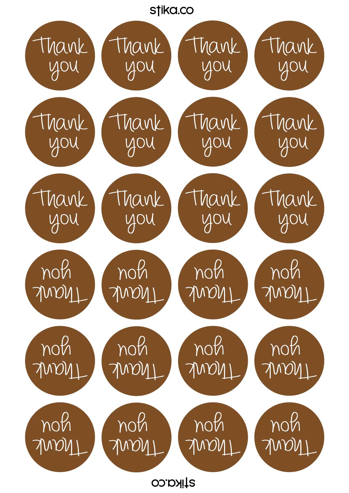 Thank You Decorative Birthday paper stickers supplied on A5 sheets of 12 - view 3
