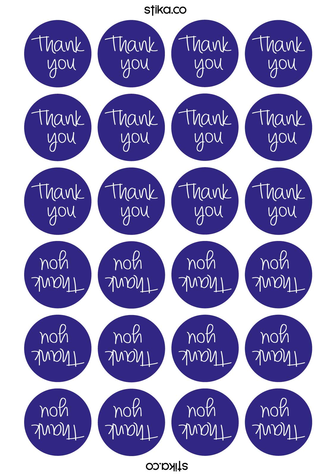 Thank You Decorative Birthday paper stickers supplied on A5 sheets of 12 - view 5