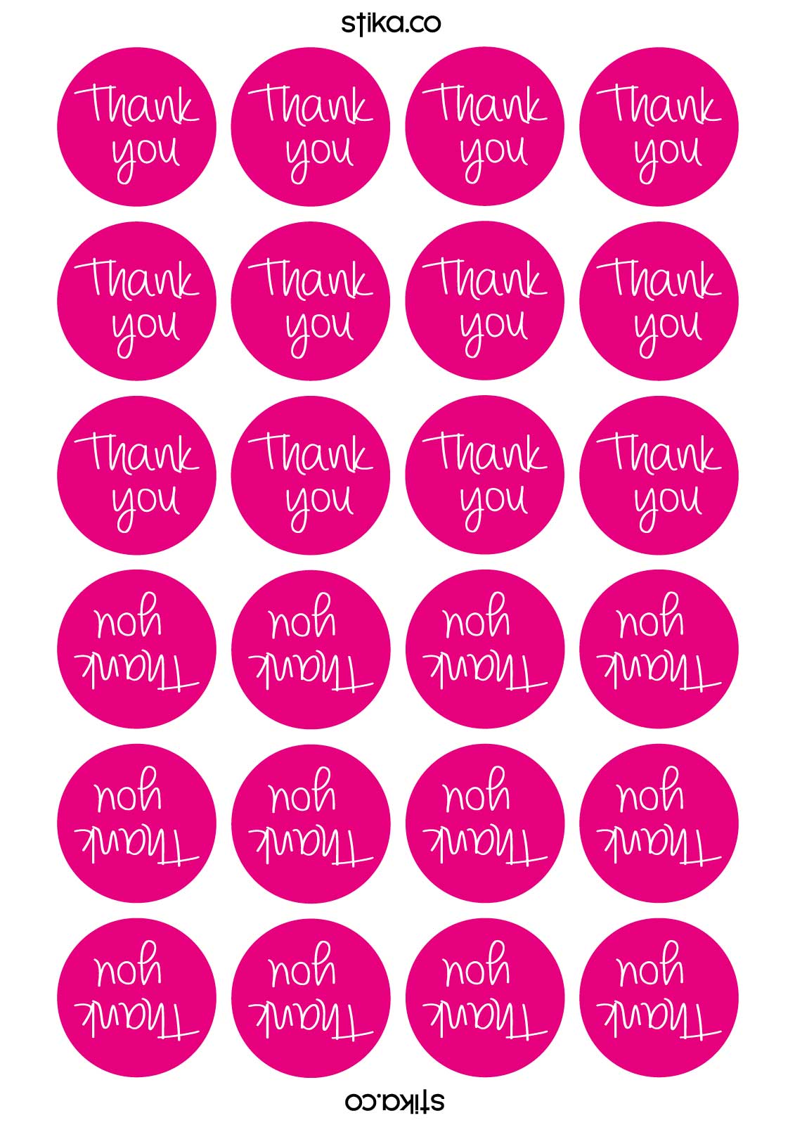 Thank You Decorative Birthday paper stickers supplied on A5 sheets of 12 - view 9
