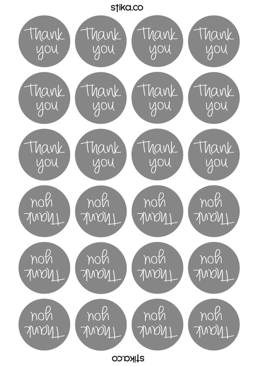 Thank You Decorative Birthday 40mm round self-adhesive paper labels