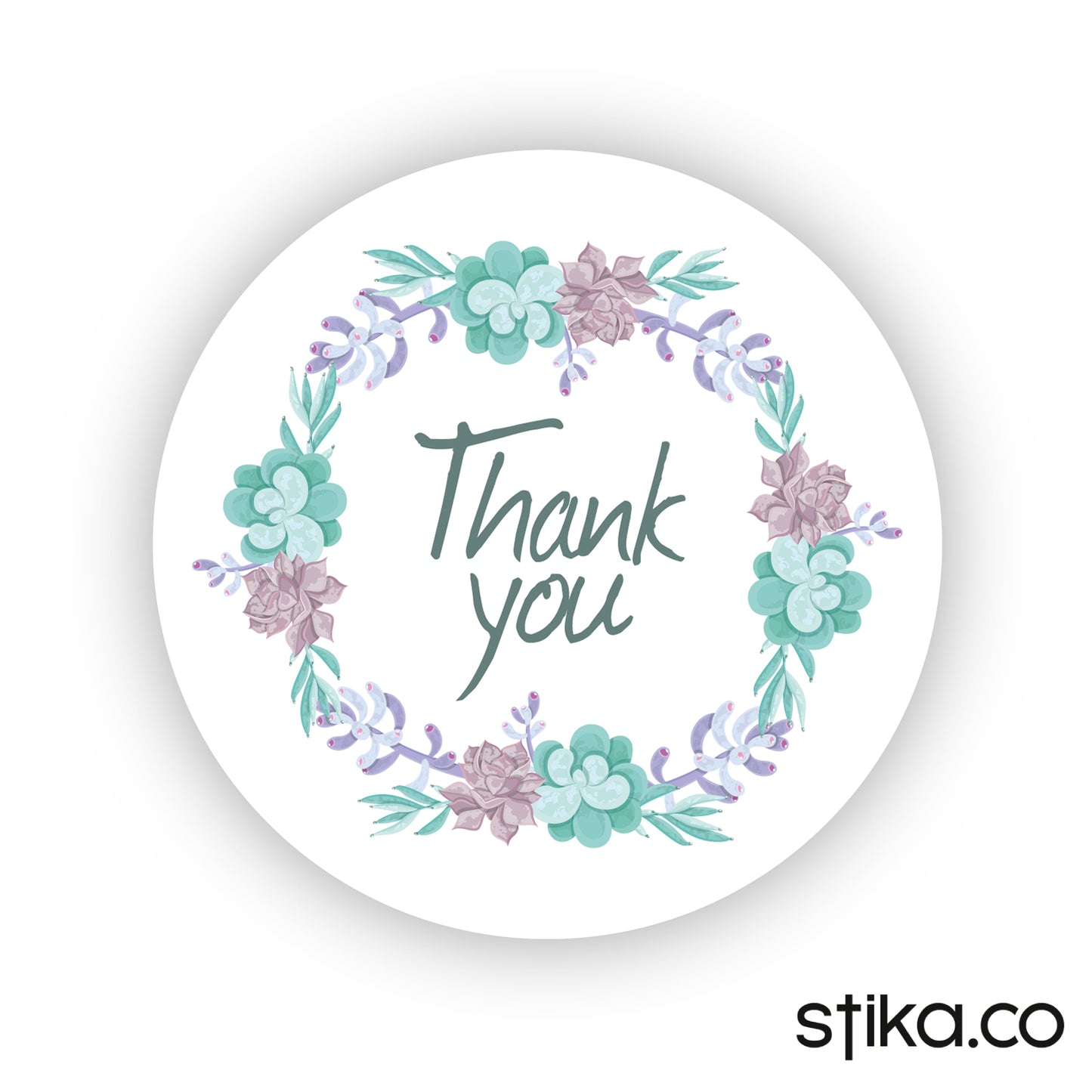 Wreath Thank You paper stickers supplied on A5 sheets of 12 - view 3