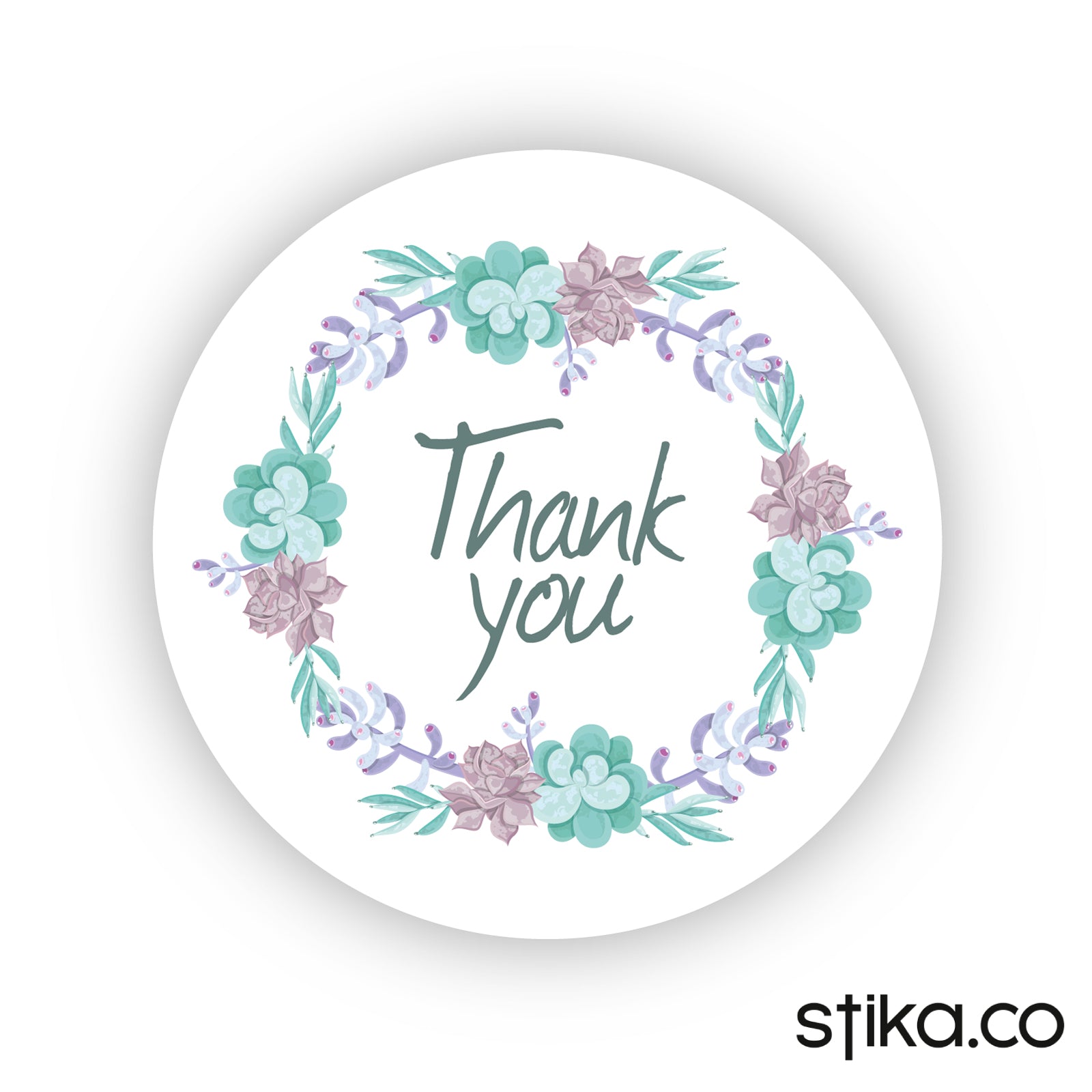 Wreath Thank You paper stickers supplied on A5 sheets of 12 - view 3