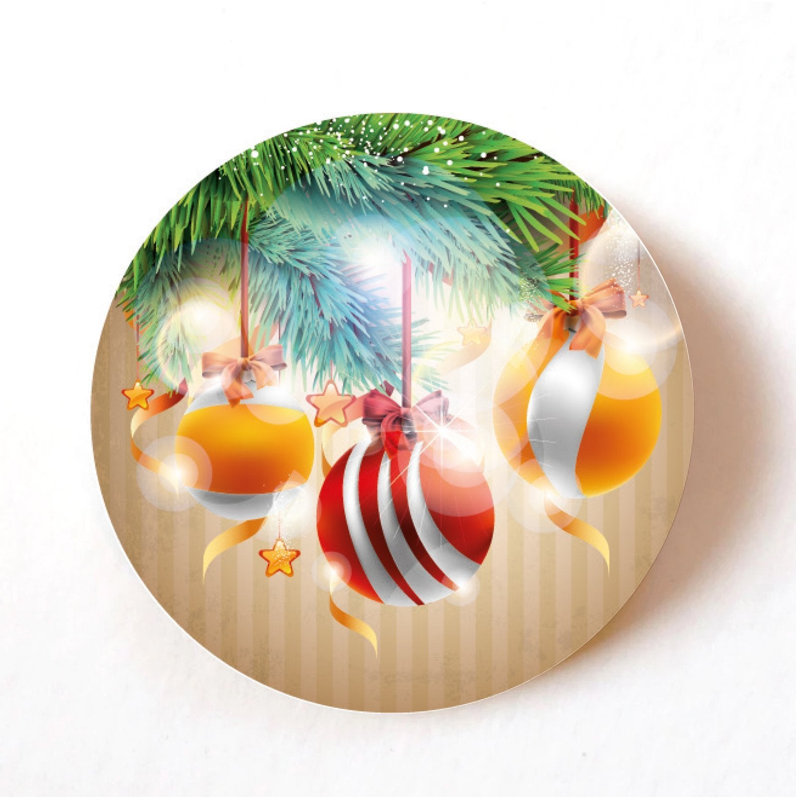 Christmas Decorations 40mm round self-adhesive paper labels