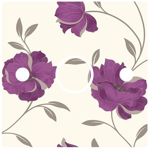 Self-adhesive Floral Wallpaper sticker for a light switch faceplate