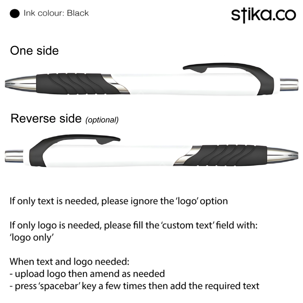 Personalised Chrome Pen with Colour Grip