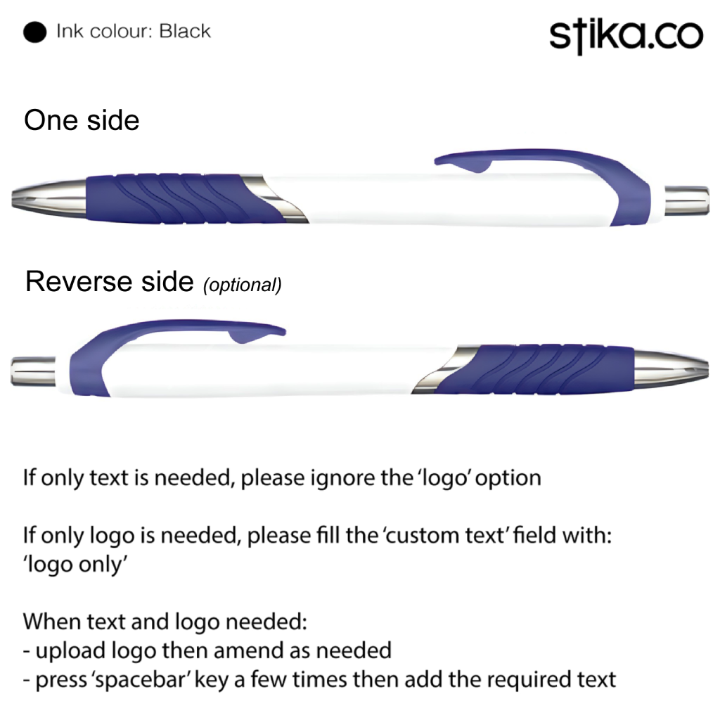 Personalised Chrome Pen with Colour Grip