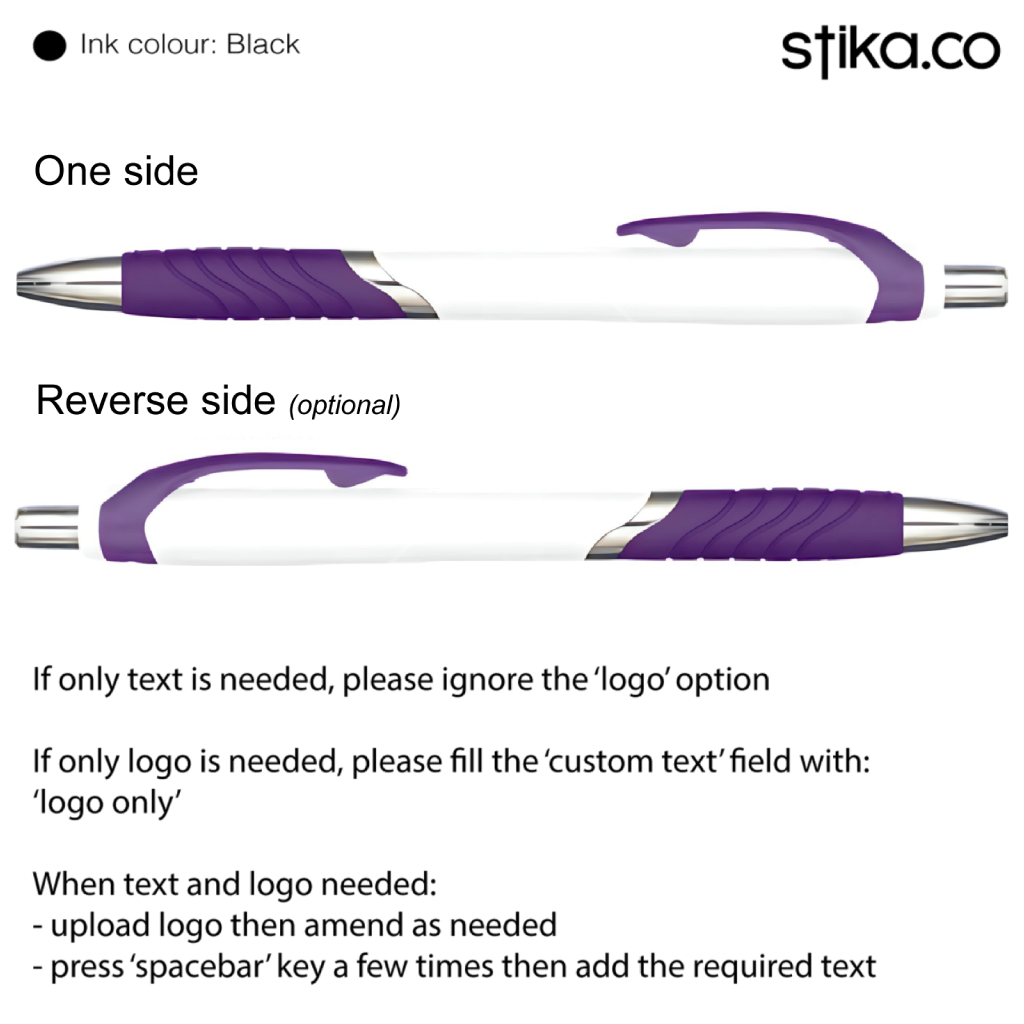 Personalised Chrome Pen with Colour Grip