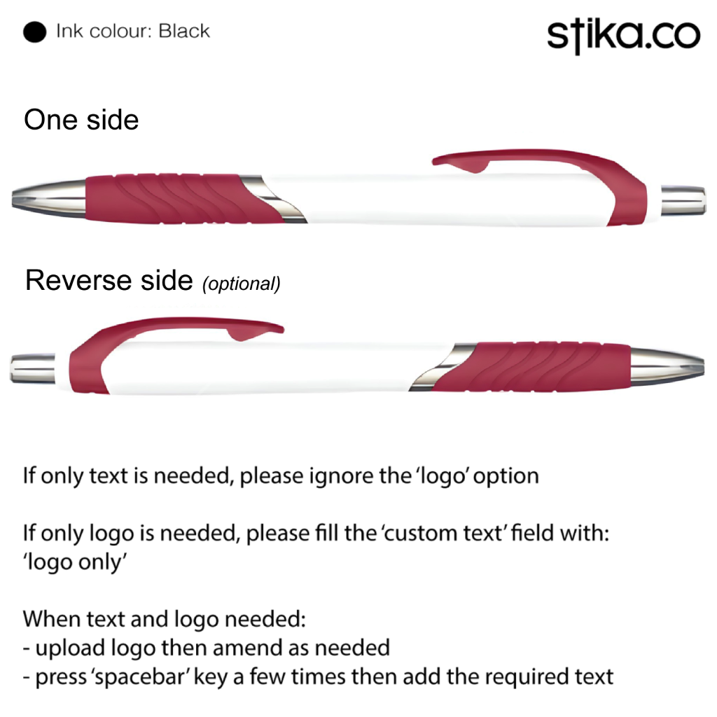 Personalised Chrome Pen with Colour Grip