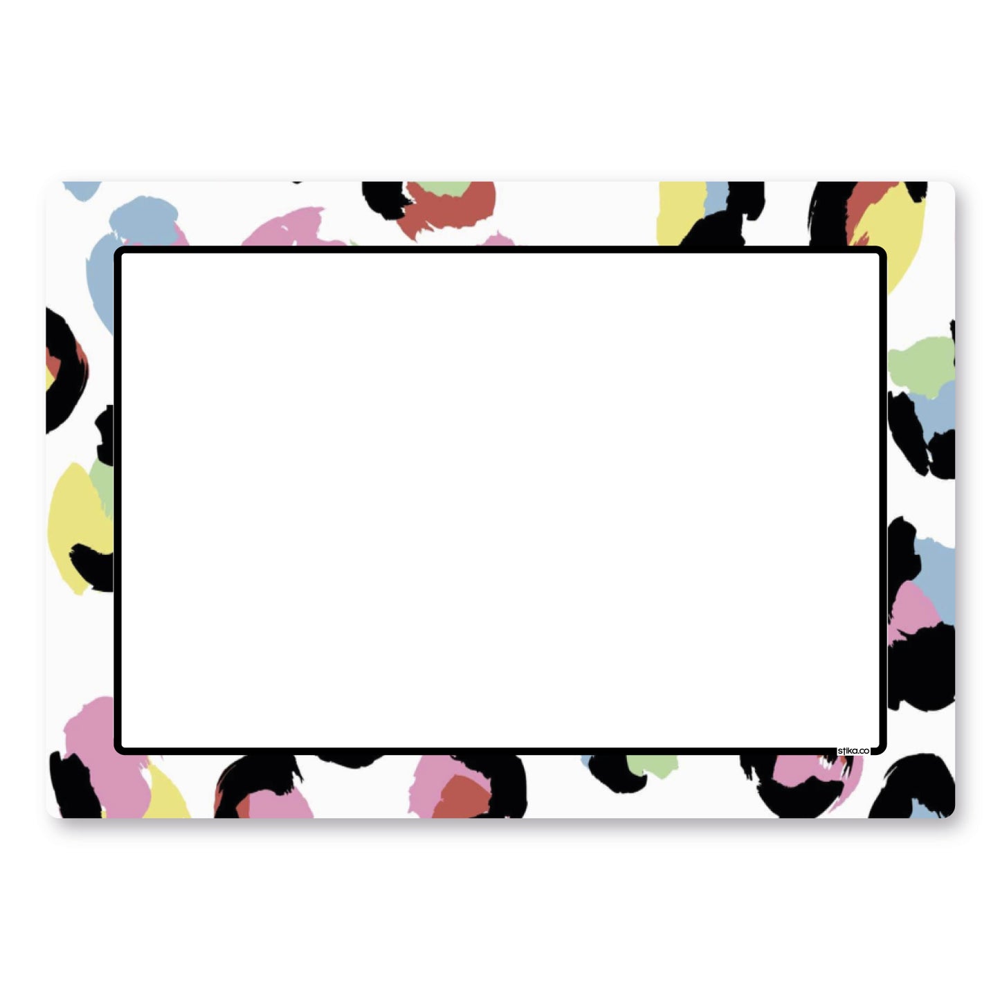 Personalised Rainbow Leopard Print Wheelie Bin Stickers - Pack of 4