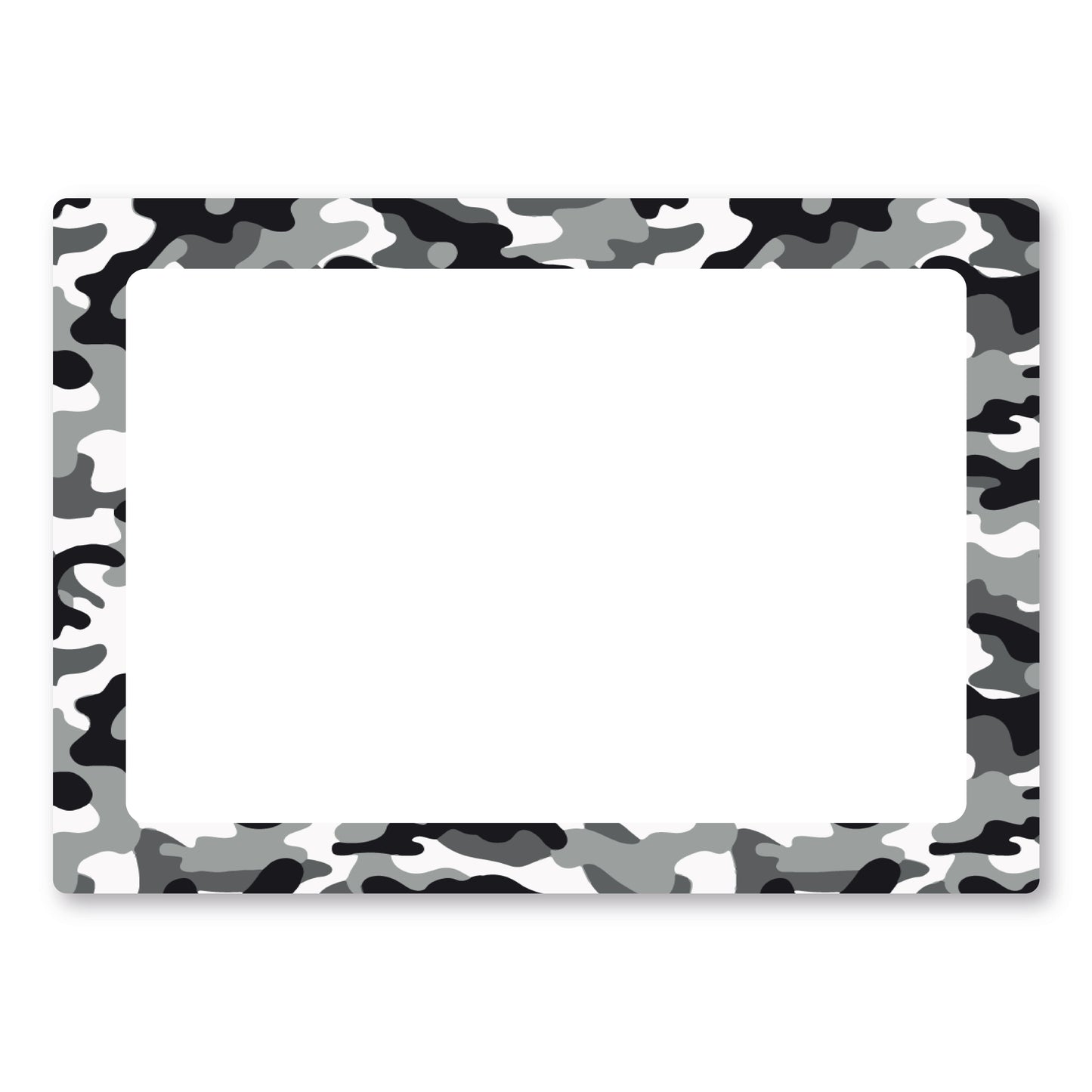 Personalised White Camouflage Wheelie Bin Stickers - Pack of 4
