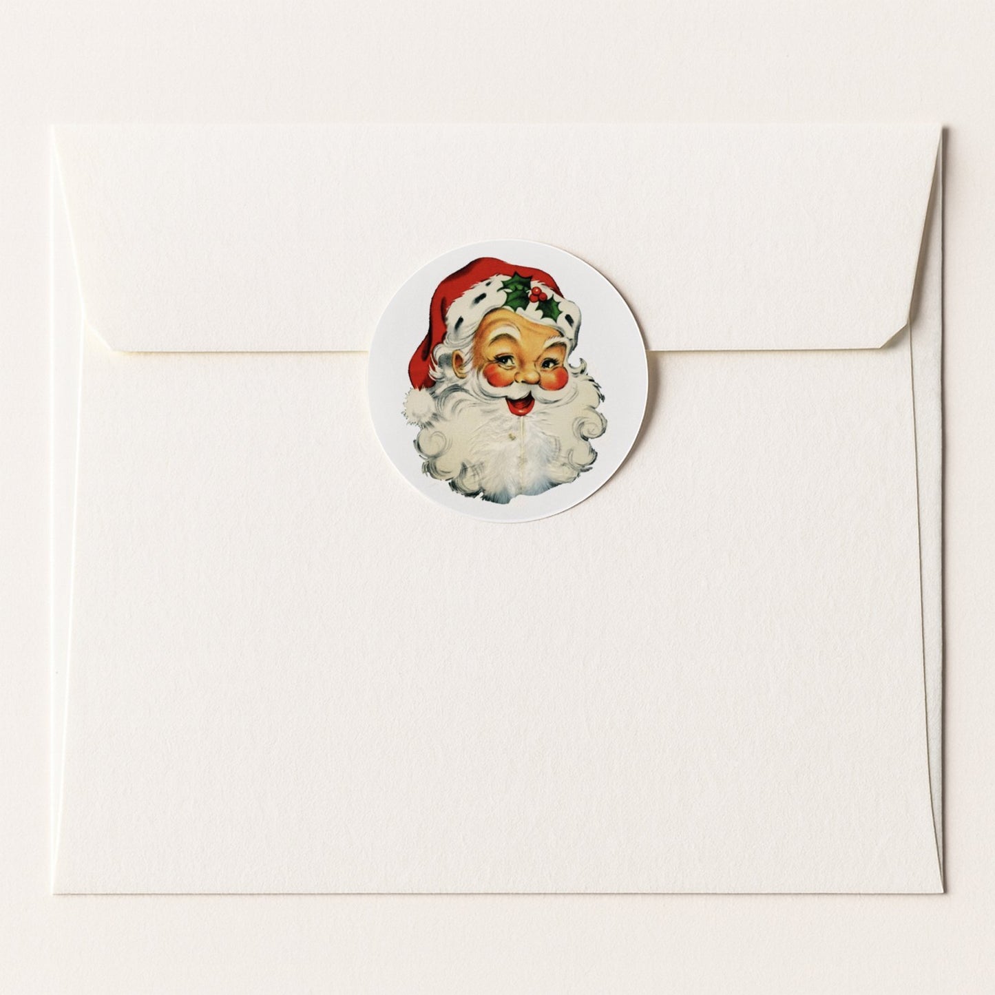 Vintage Father Christmas paper stickers supplied on A5 sheets of 12 - view 9