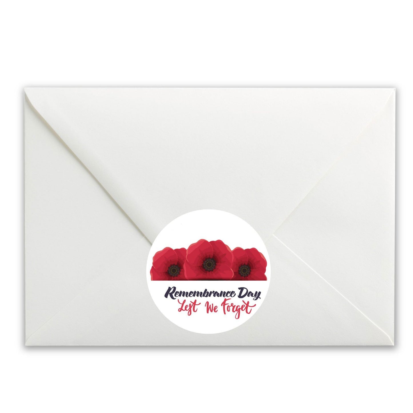 Lest We Forget Three Poppies paper stickers supplied on A5 sheets of 12 - view 12