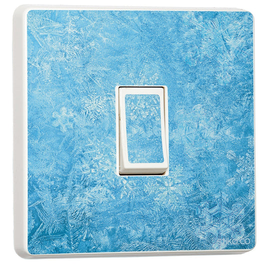 Frozen Ice Water light switch sticker for a compatible UK single switch