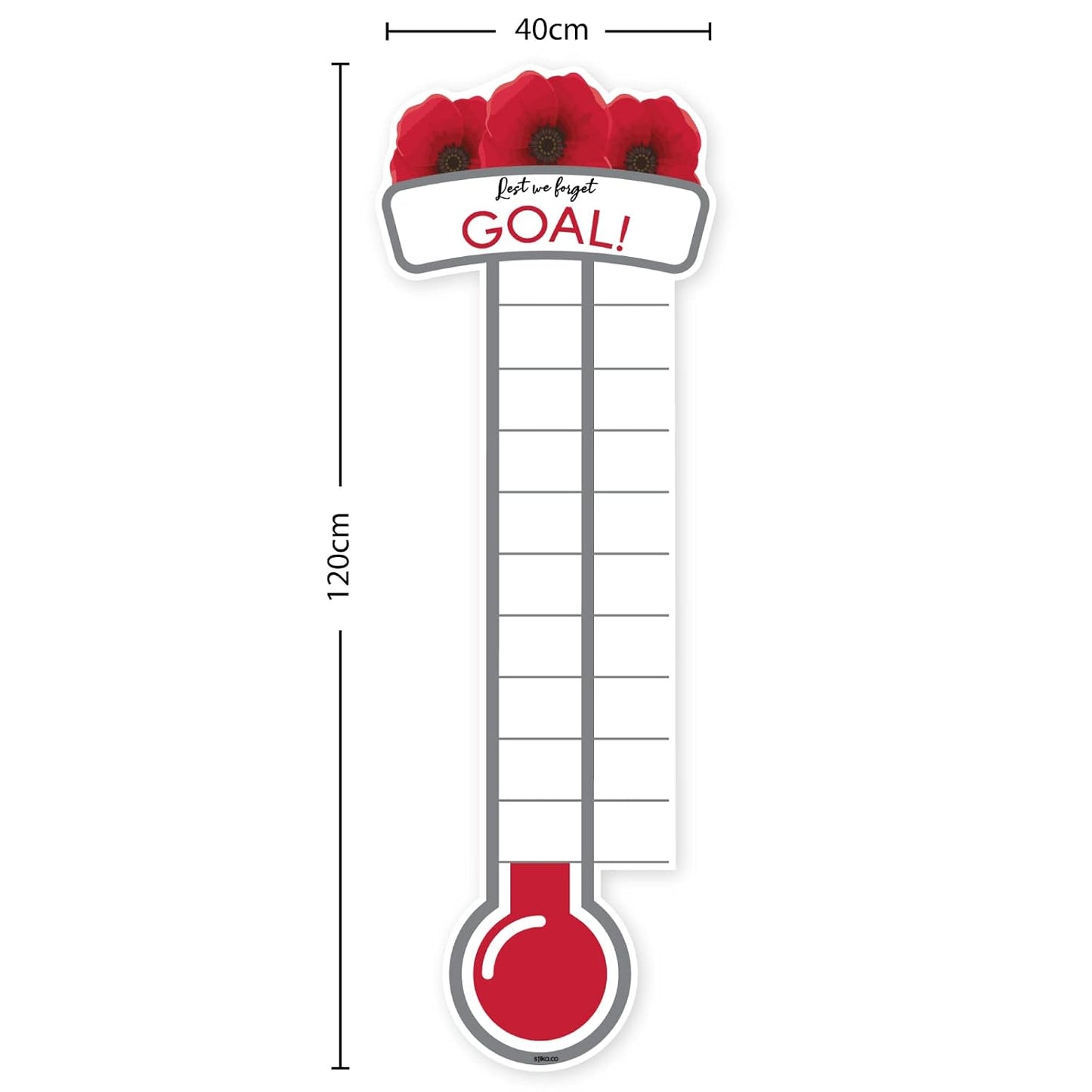 Remembrance Fundraising Thermometer Wall Sticker