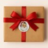 Vintage Father Christmas Stickers - 24-Pack Retro Holiday Paper Labels 4 Chr parcel 5
