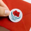 Lest we forget Poppy - Remembrance Day Labels - Pack of 24, 72 or 240 4 Red Envelope 6