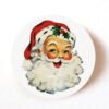 Vintage Father Christmas Stickers - 24-Pack Retro Holiday Paper Labels 2 SANTA