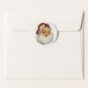 Vintage Father Christmas Stickers - 24-Pack Retro Holiday Paper Labels 5 enevelope square 2