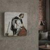 Set of 2 Banksy Maid Light Switch Stickers – Graffiti Art Vinyl Cover for Single Switch, Home Decor 5 loft room