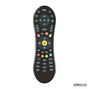 Brown Leather textured sticker for Virgin Media TiVo V6 Remote controller