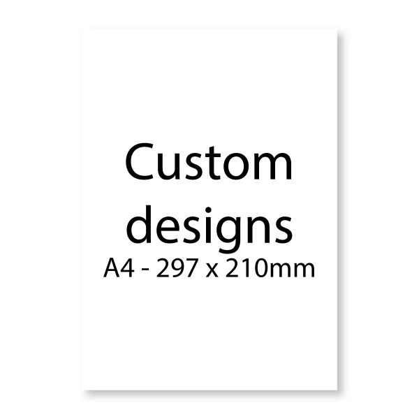 A4 297x210mm Custom printed Self-adhesive vinyl sticker - stika.co