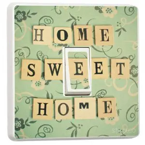 Home Sweet Home Design for Single Light Switch Cover