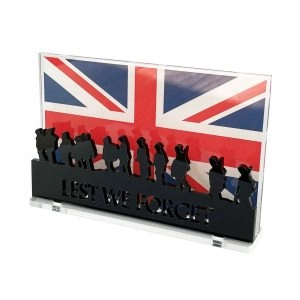 Lest we forget Soldiers and Flag Remembrance Sunday, Laser Cut, Armistice Day, Anzac Day, War Heroes Soldiers Armed Forces, Acrylic Decorations