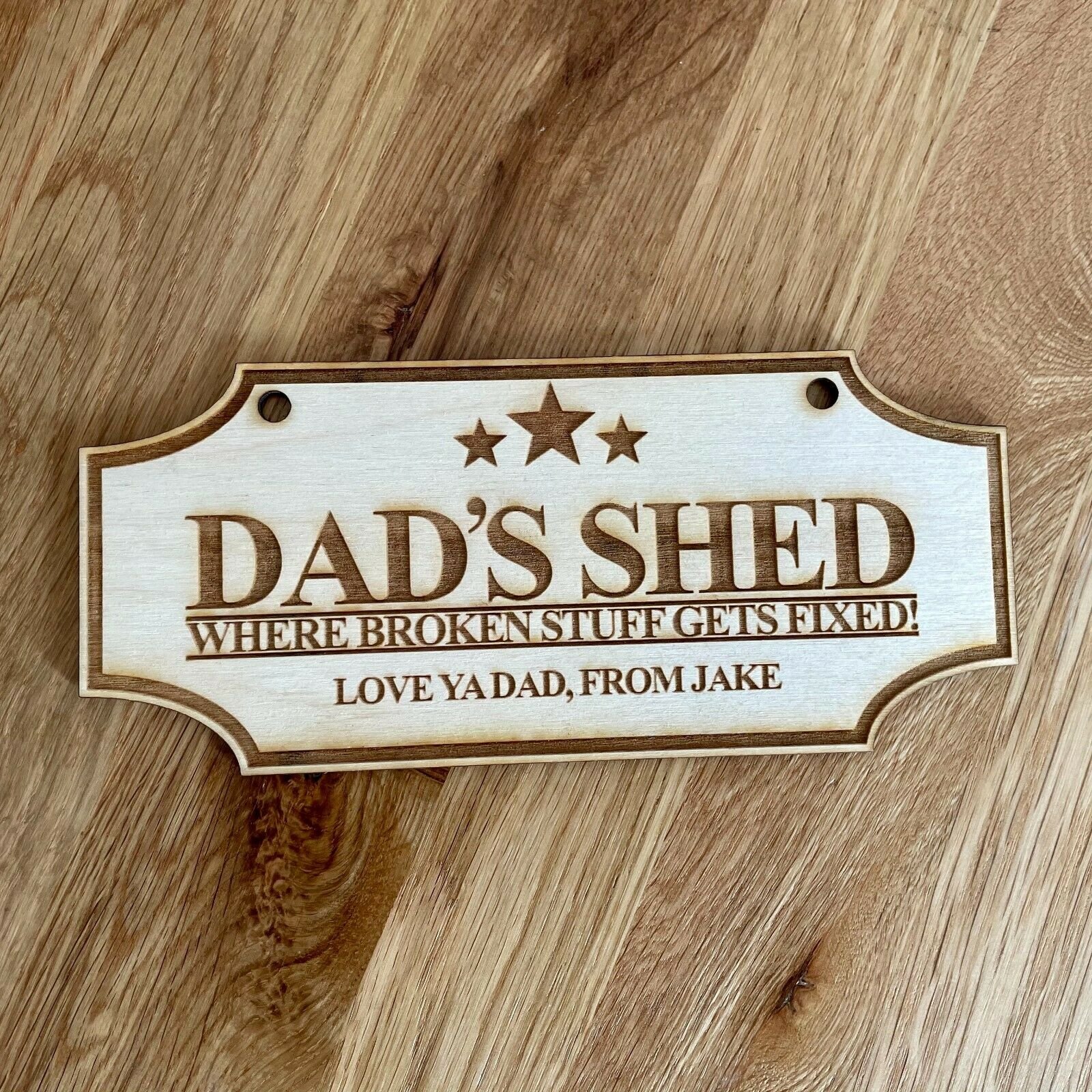 Dad's Shed Sign, Custom, Personalised Birthday present, Laser Cut ...