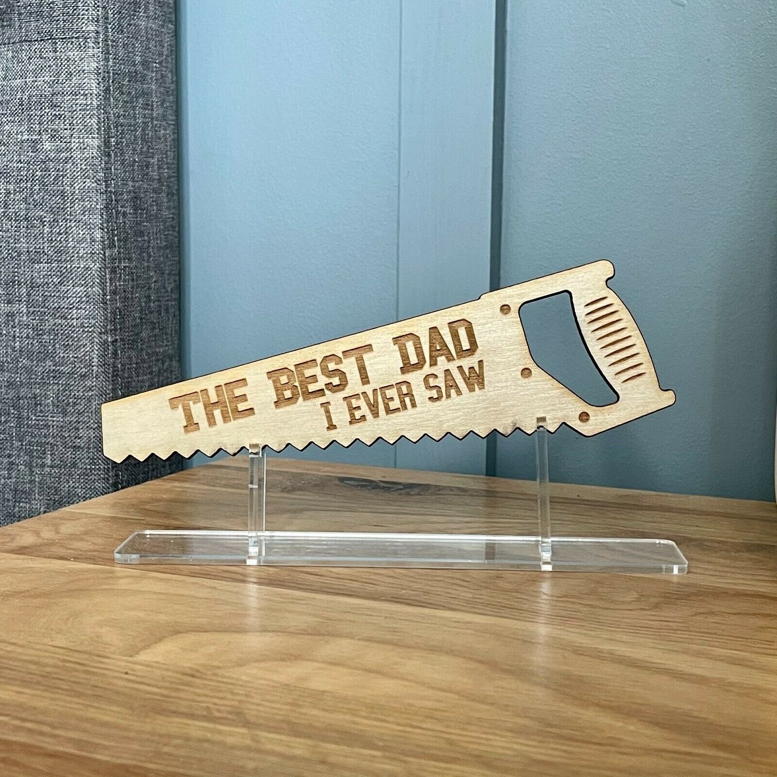 Best Dad Grandpa We Ever Saw Blade Personalized Warm Custom Shape LED