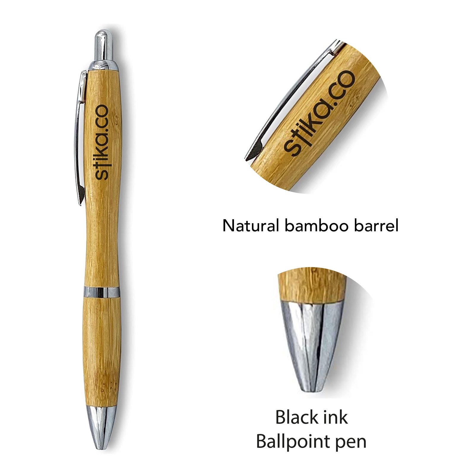 Custom Printed Ecofriendly Bamboo Pens, Ballpoint Promotional Pens